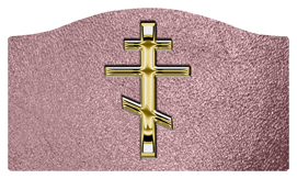 DASHELL-519-GD-SH-OR Gold Orthodox Cross Shimmer Orchid Background